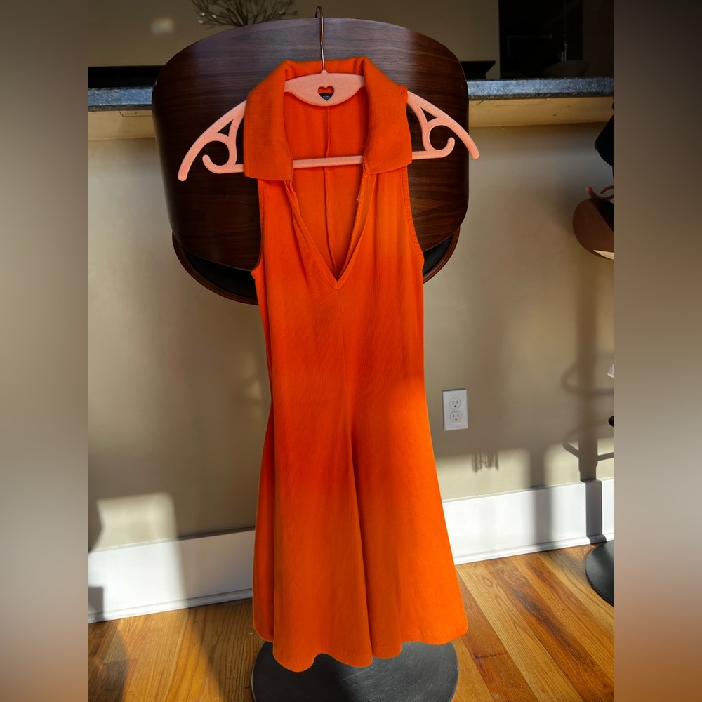 Zara orange tennis/golf mini dress